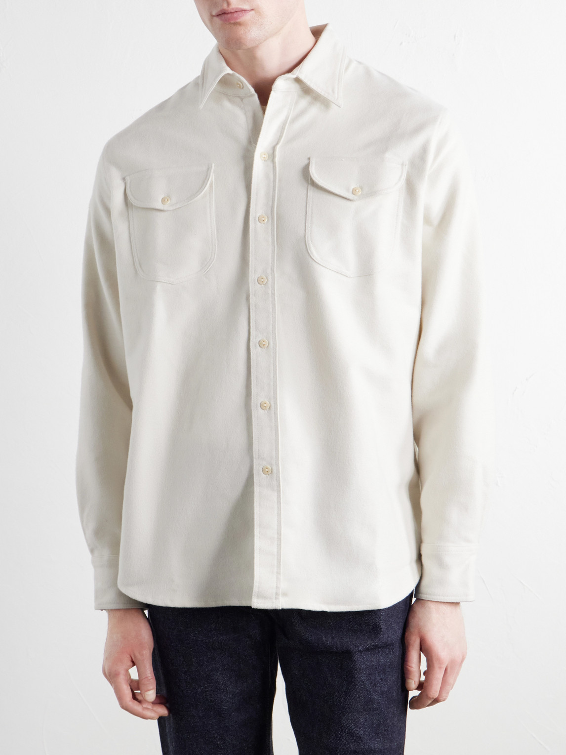 Officer'S Organic Cotton-Moleskin Shirt