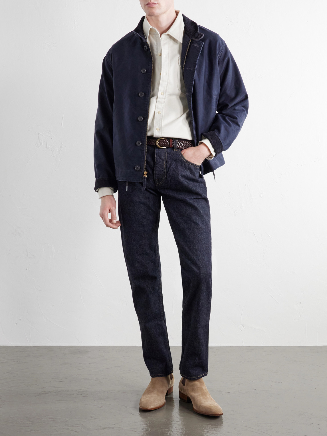 Officer'S Organic Cotton-Moleskin Shirt