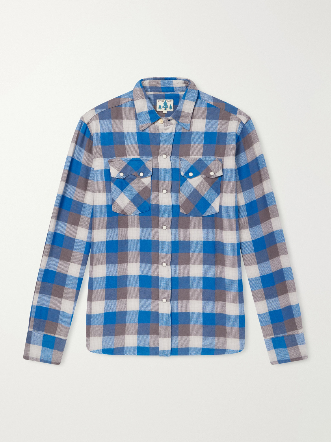 Checked Cotton-Flannel Western Shirt