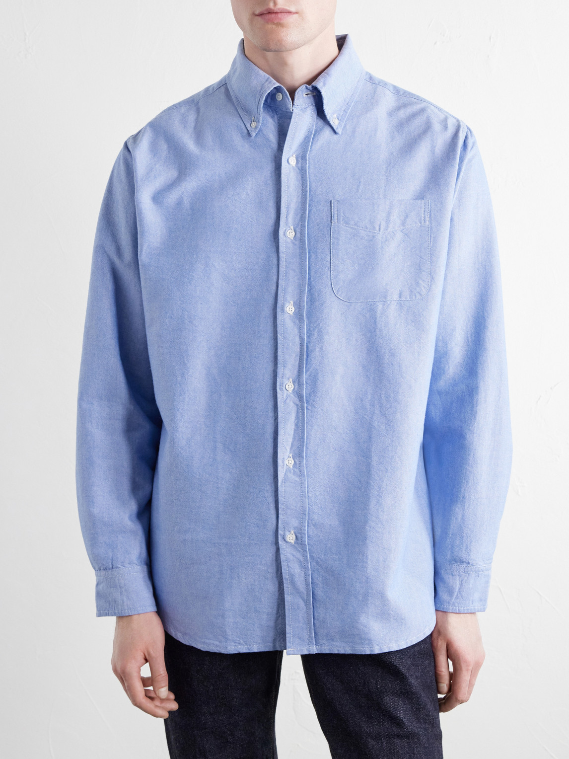 Button-Down Collar Cotton Oxford Shirt