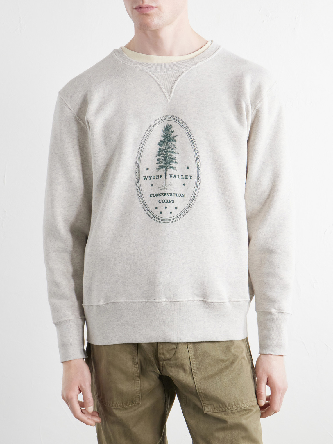 Conservation Corps Printed Organic Cotton-Fleece Sweatshirt