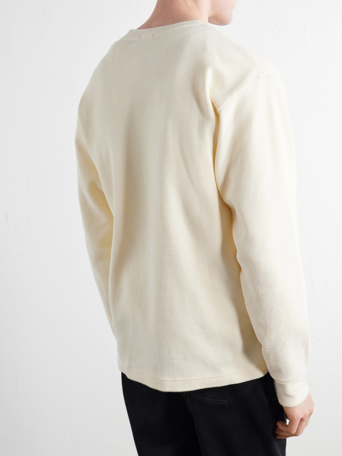 Waffle-Knit Cotton T-Shirt