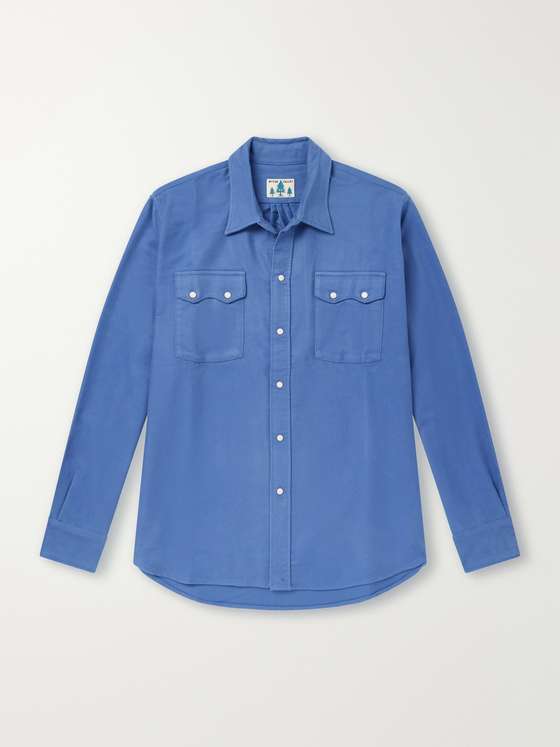 Wythe Cotton-Moleskin Western Shirt