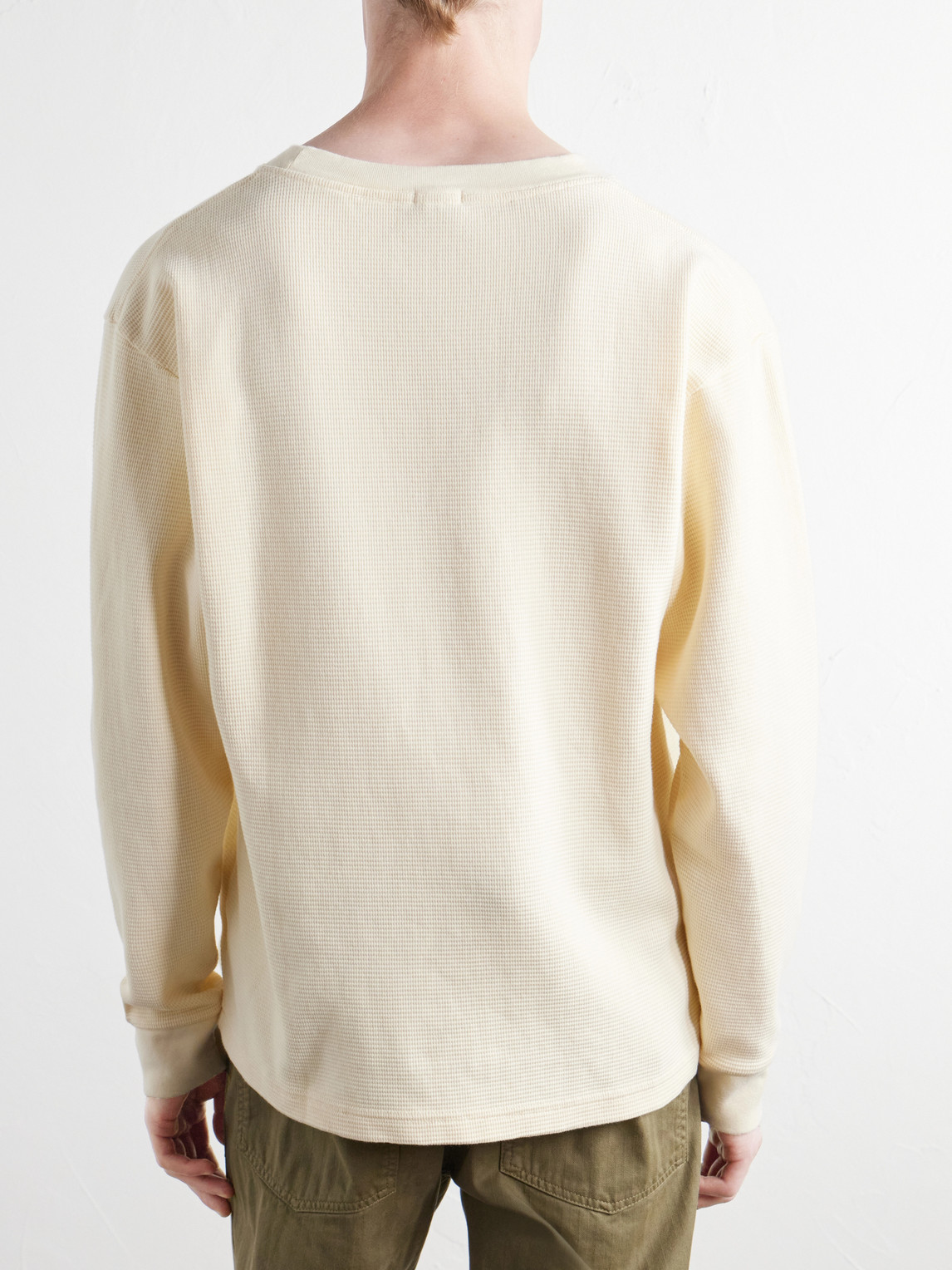 Waffle-Knit Cotton T-Shirt