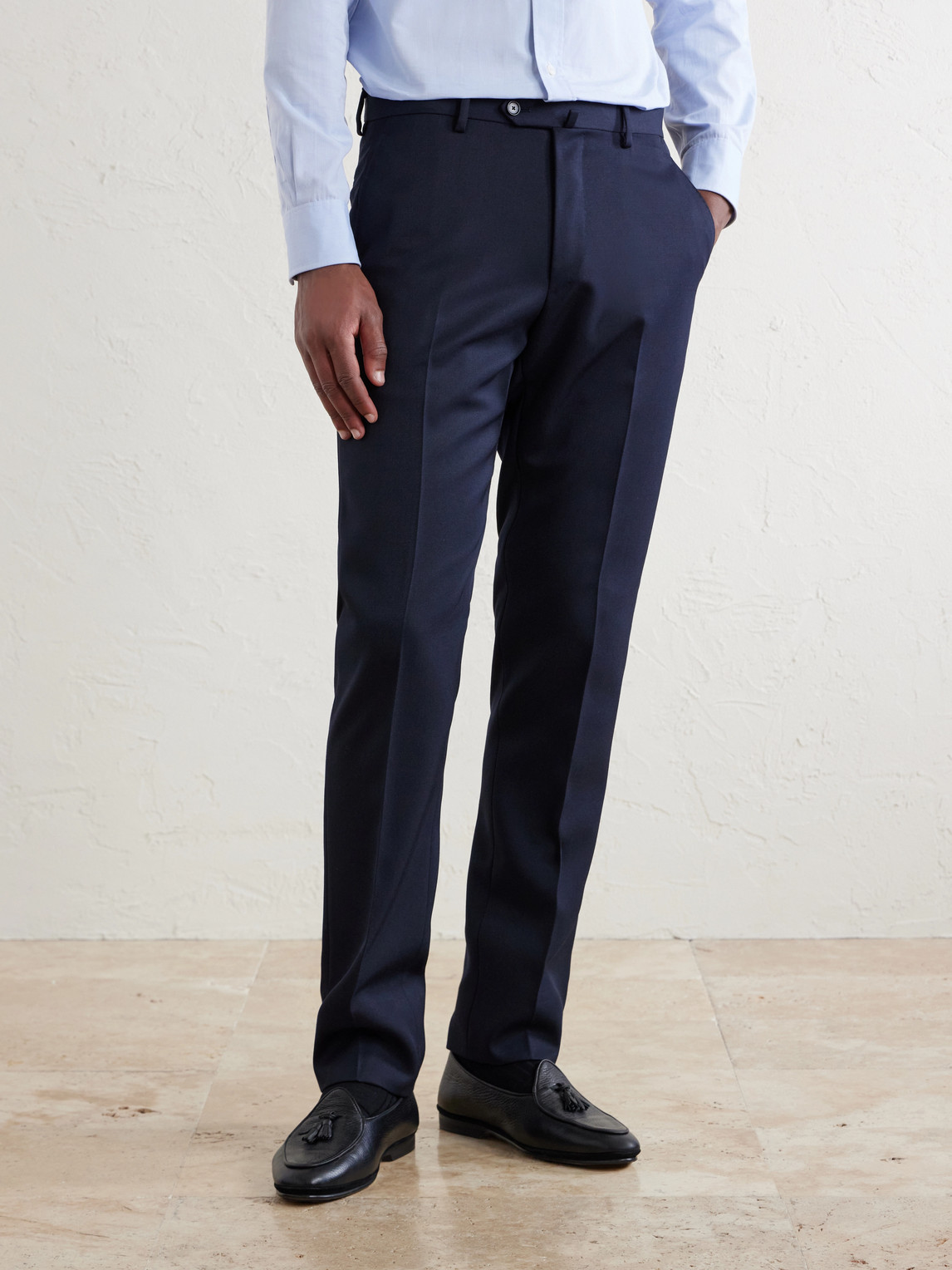 Straight-Leg Twill Suit Trousers