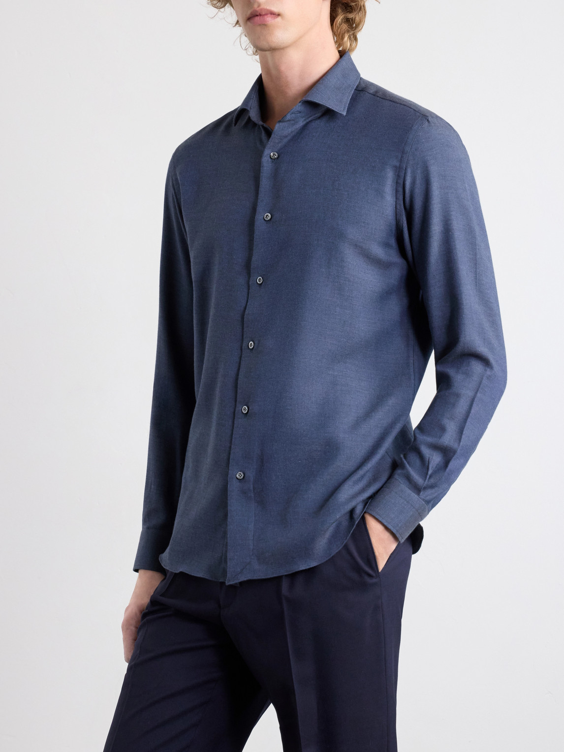 Cotton And Cashmere-Blend Shirt