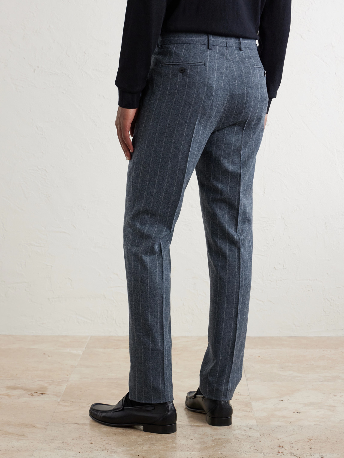 Pinstripe Wool And Cashmere-Blend Suit Trousers