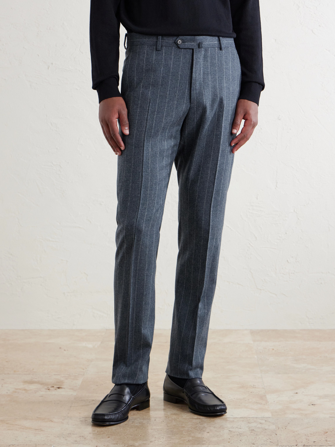 Pinstripe Wool And Cashmere-Blend Suit Trousers