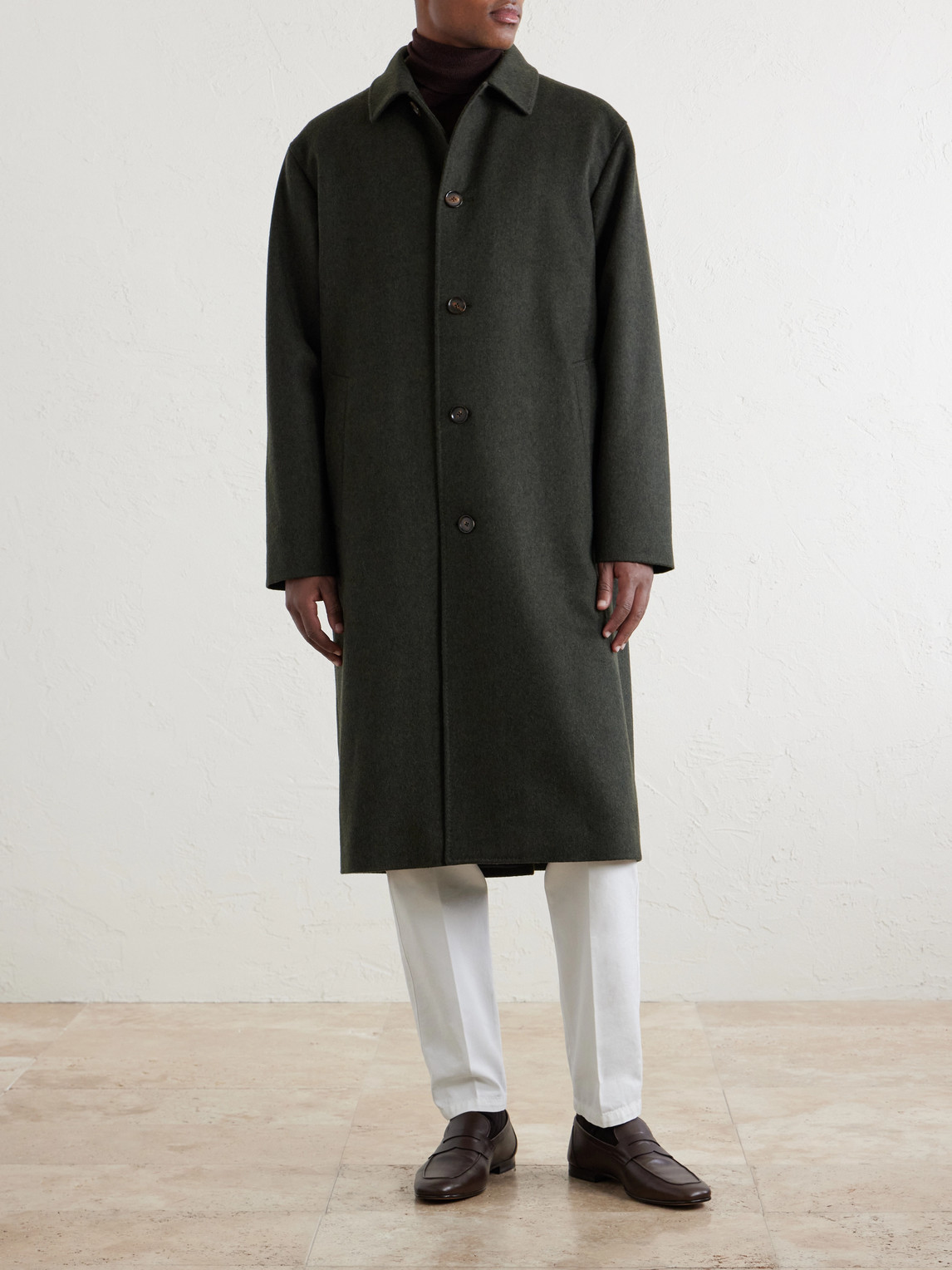  Caruso - Rigoletto Wool Coat - Men - Green - It 46 