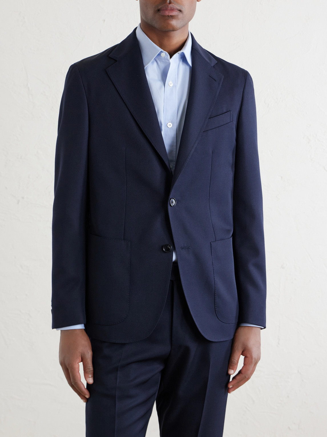  Caruso - Twill Suit Jacket - Men - Blue - It 46 