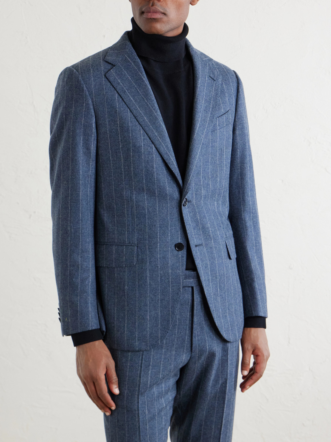  Caruso - Norma Pinstripe Wool And Cashmere-blend Suit Jacket - Men - Blue - It 46 