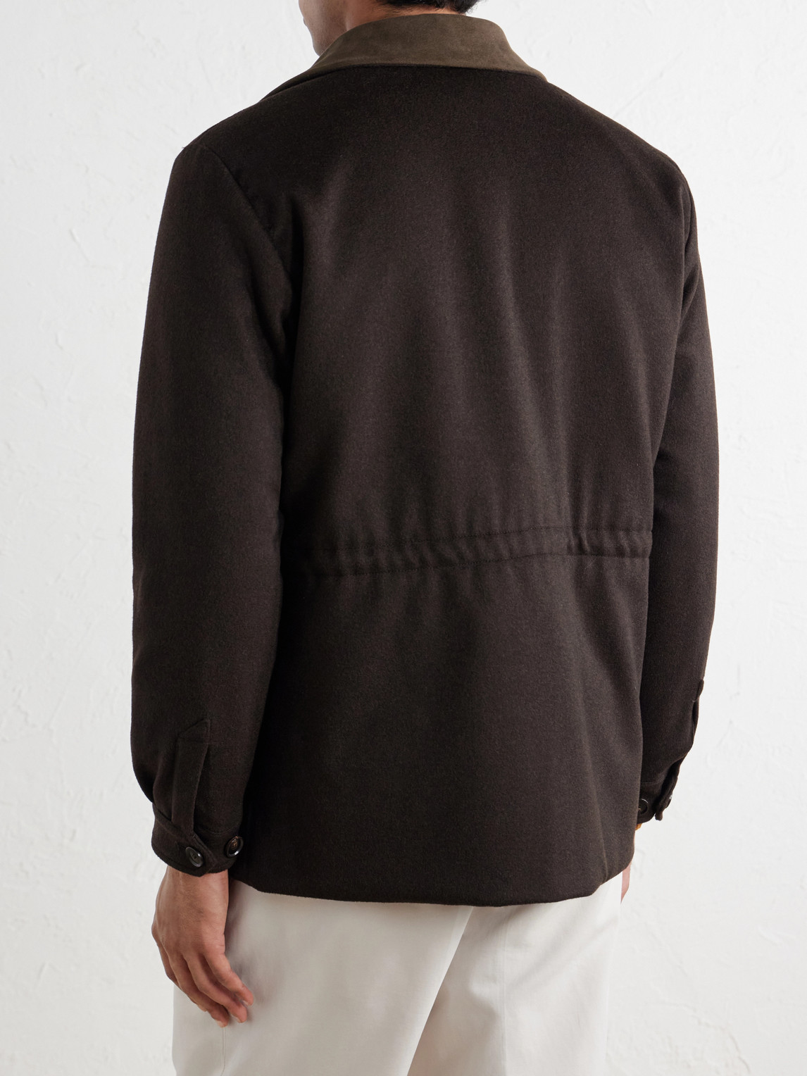 Dalila Suede-Trimmed Wool Jacket