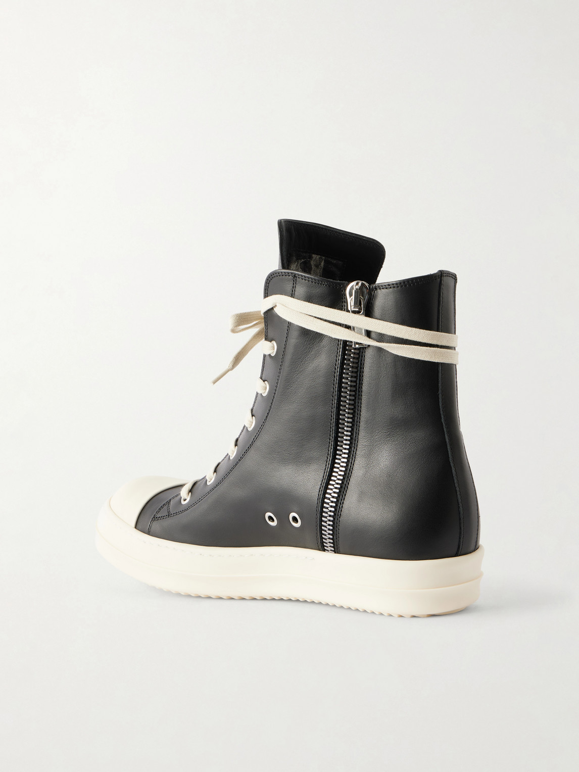 Ramones Full-Grain Leather And Rubber Sneakers