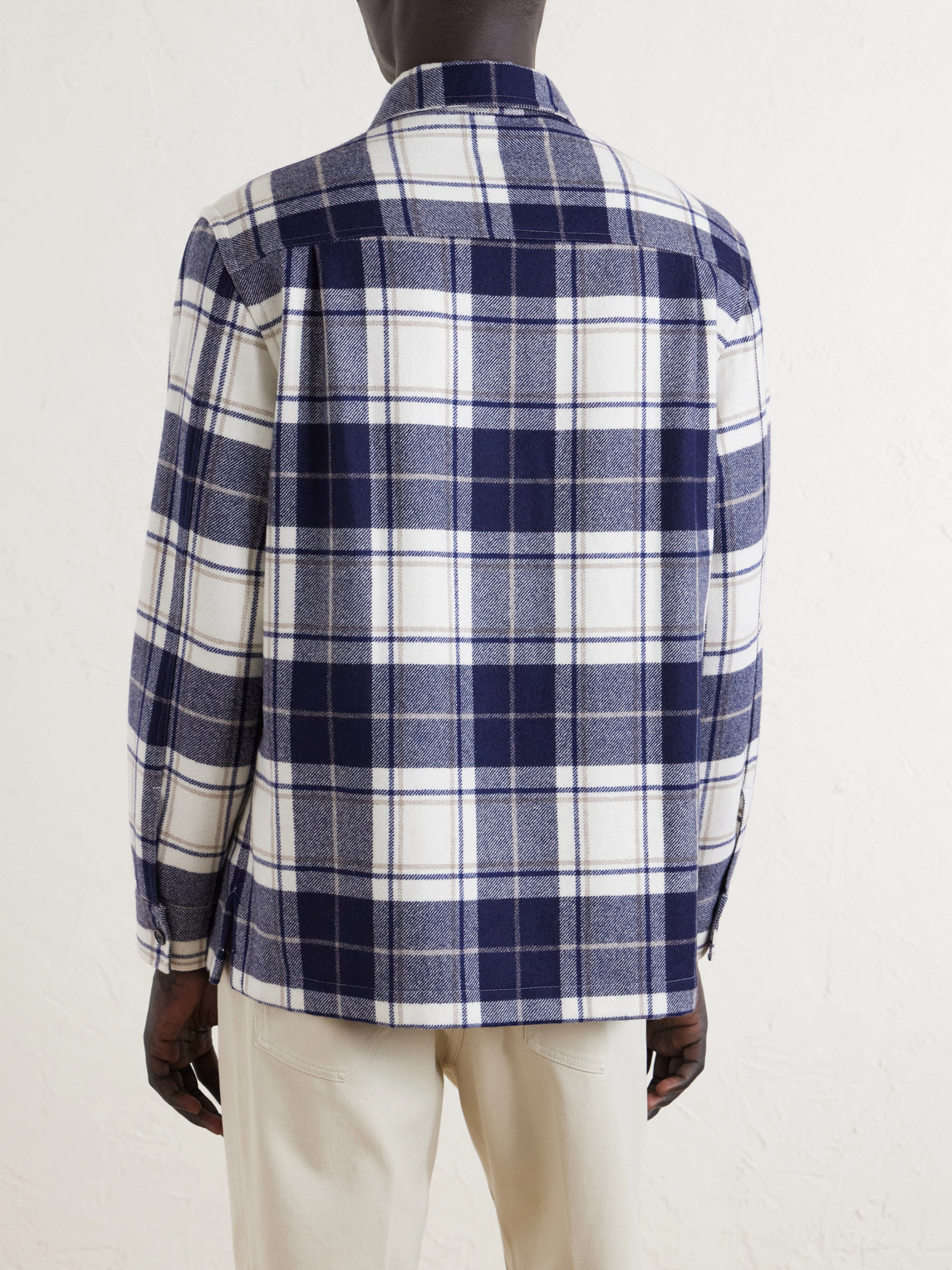 Checked Cashmere Overshirt