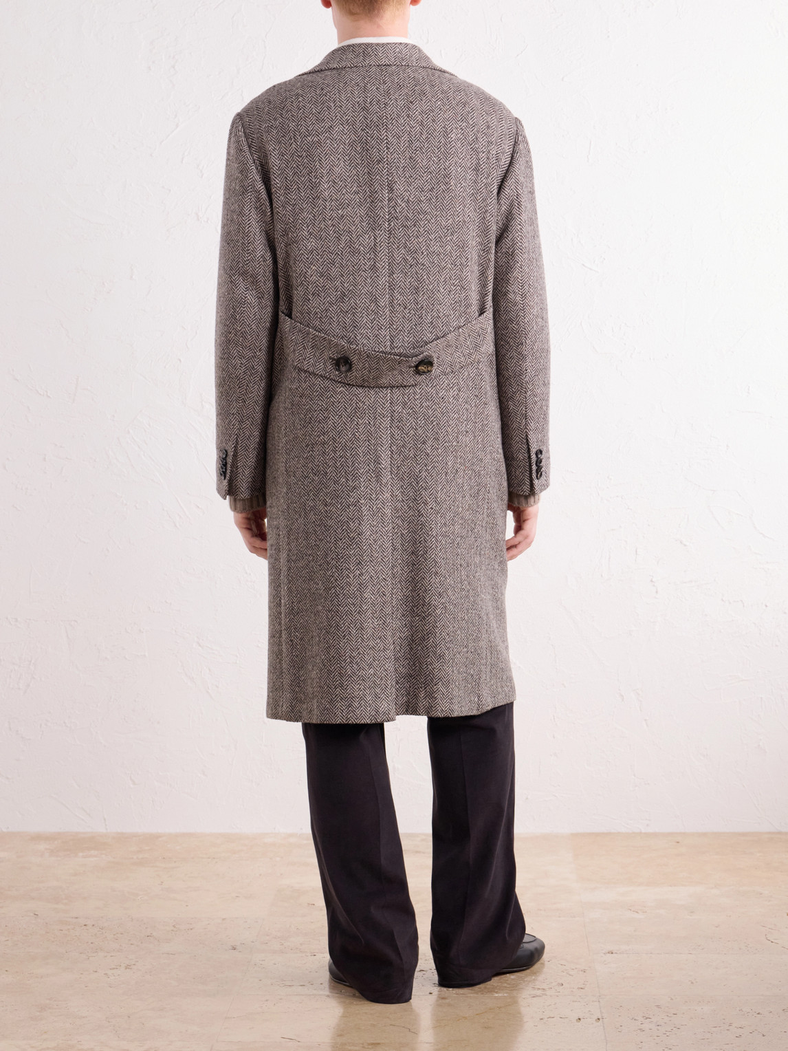 Herringbone Cashmere And Wool-Blend Coat