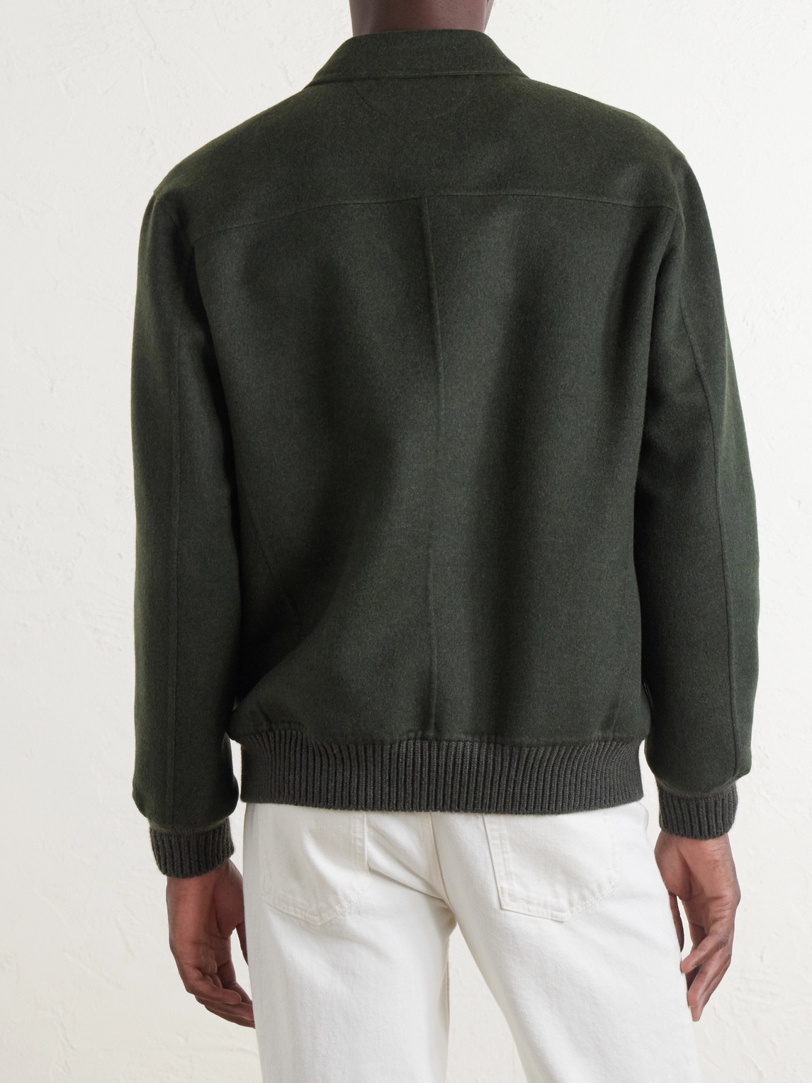 Brushed Wool And Cashmere-Blend Blouson Jacket