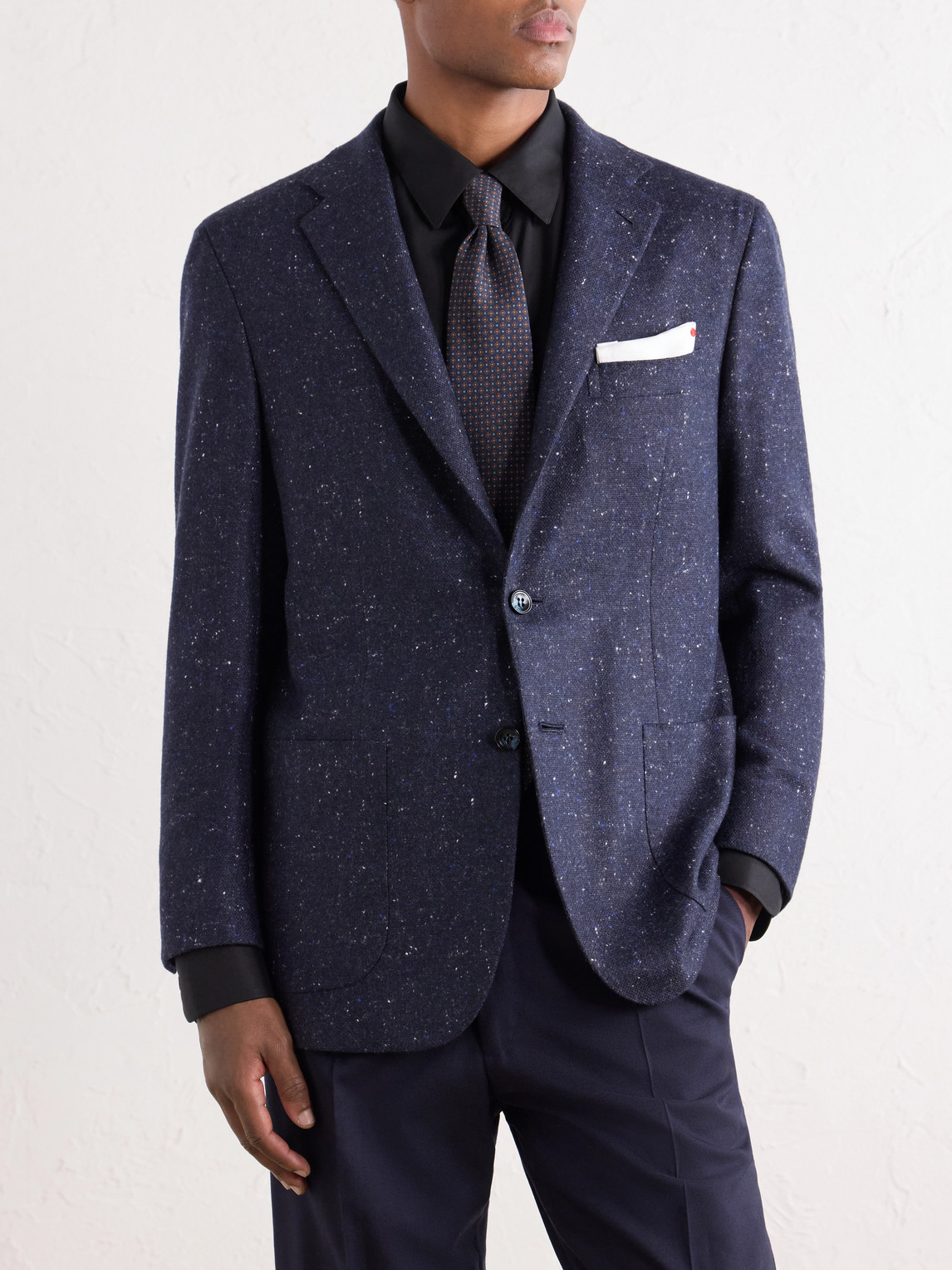 Donegal Cashmere-Grain De Poudre Blazer