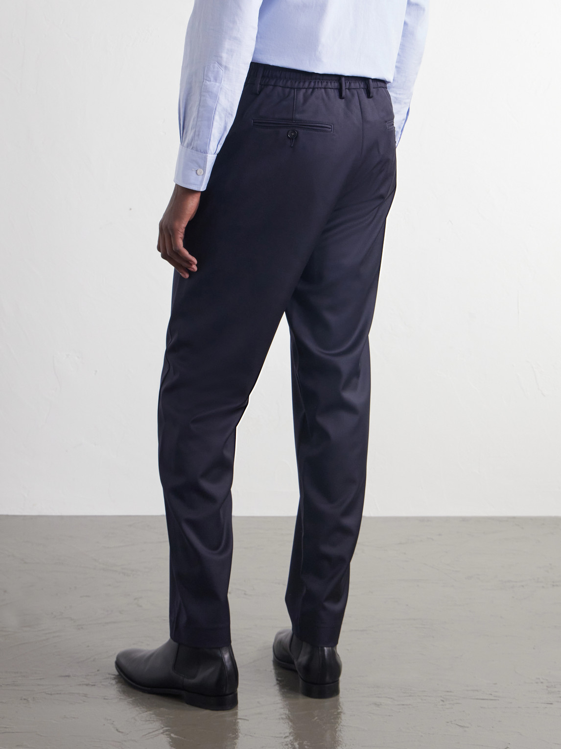 Tapered Stretch-Wool Gabardine Trousers