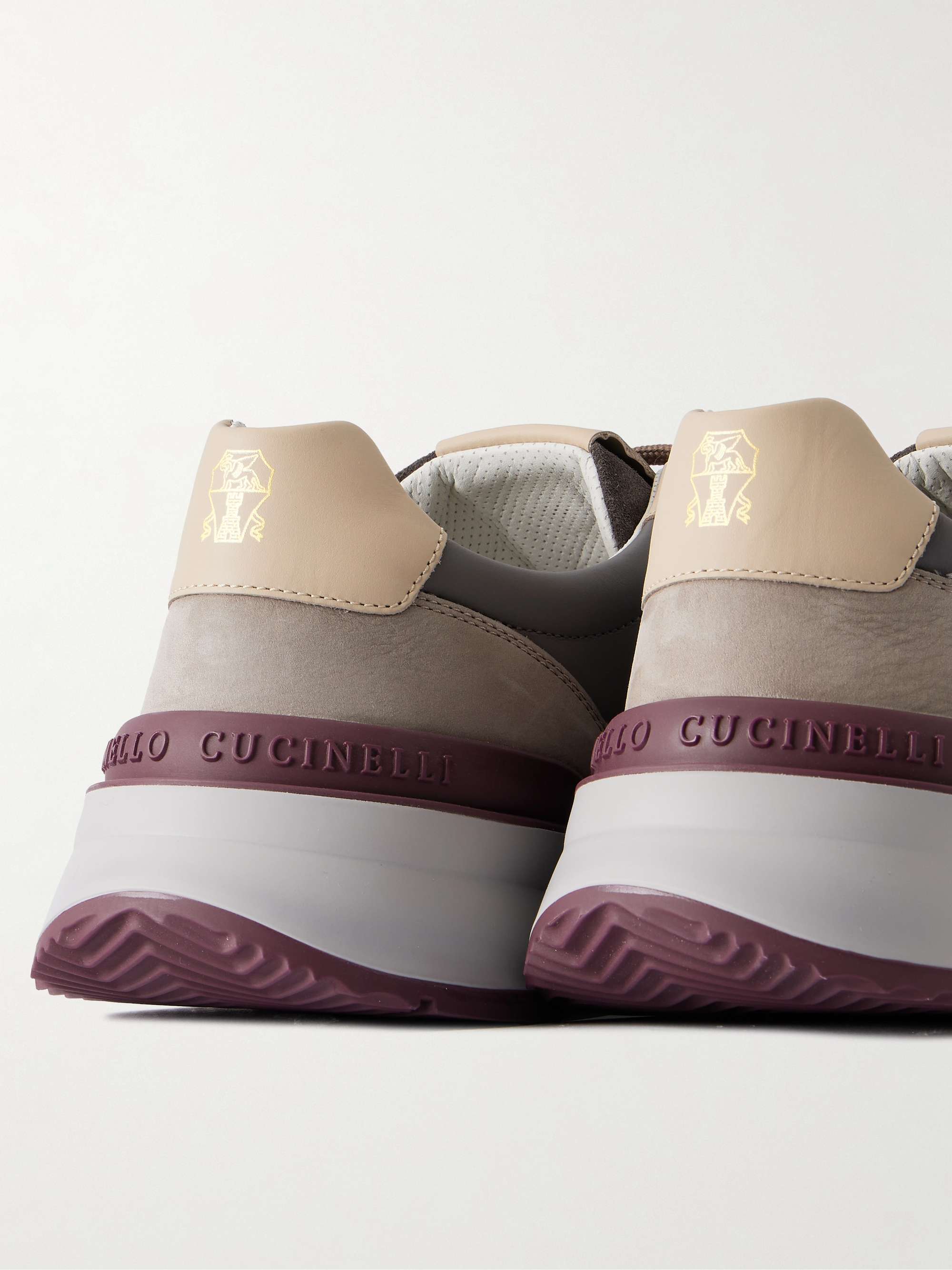 BRUNELLO CUCINELLI Leather and Suede Sneakers for Men | MR PORTER