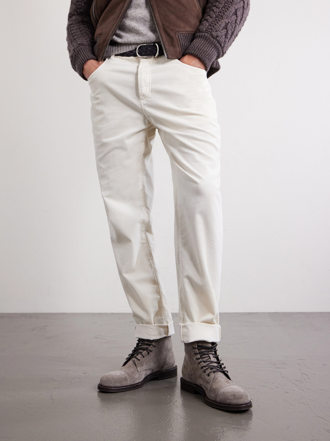 Brunello Cucinelli Suede Derby Boots - Men | Thumbnail 2