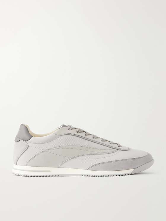 Brunellocucinelli Runner Suede and Leather-Trimmed Shell Sneakers