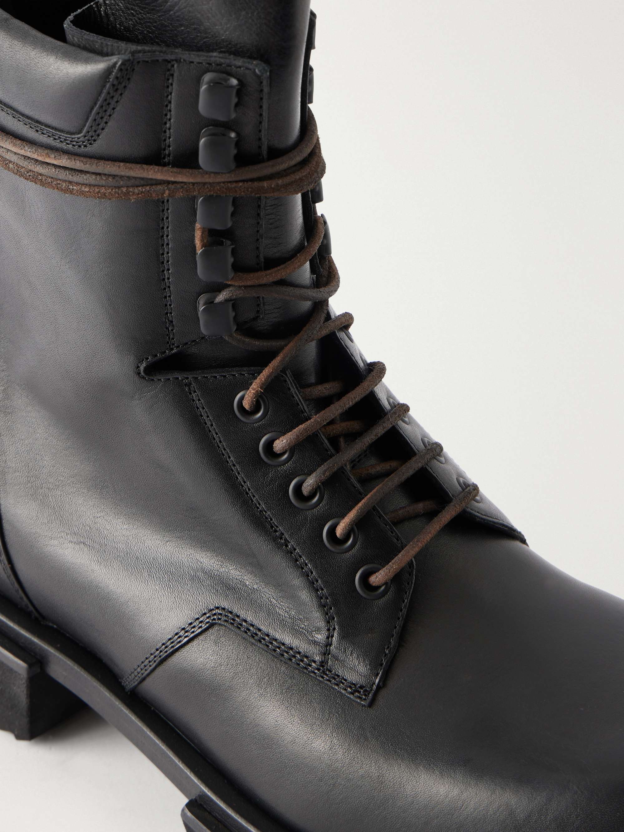 ブーツ Rick Owens 16AW Army Lace-up boots 42 RICK OWENS Army Gabe Leather Boots for Men | MR PORTER