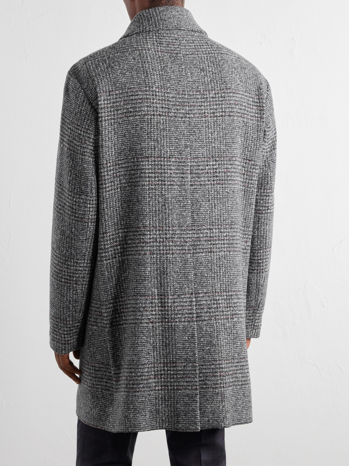 Mr P. - Prince Of Wales Checked Wool And Cashmere-Blend Twill Coat