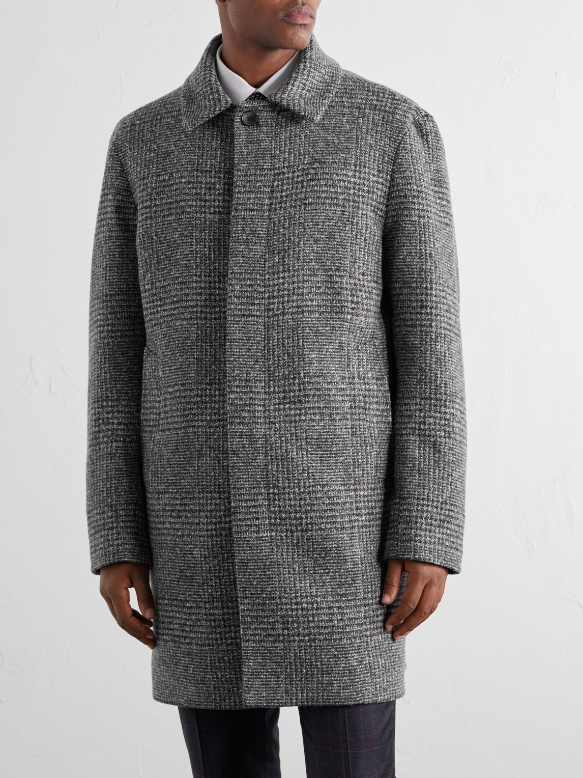 Mr P. - Prince Of Wales Checked Wool And Cashmere-Blend Twill Coat