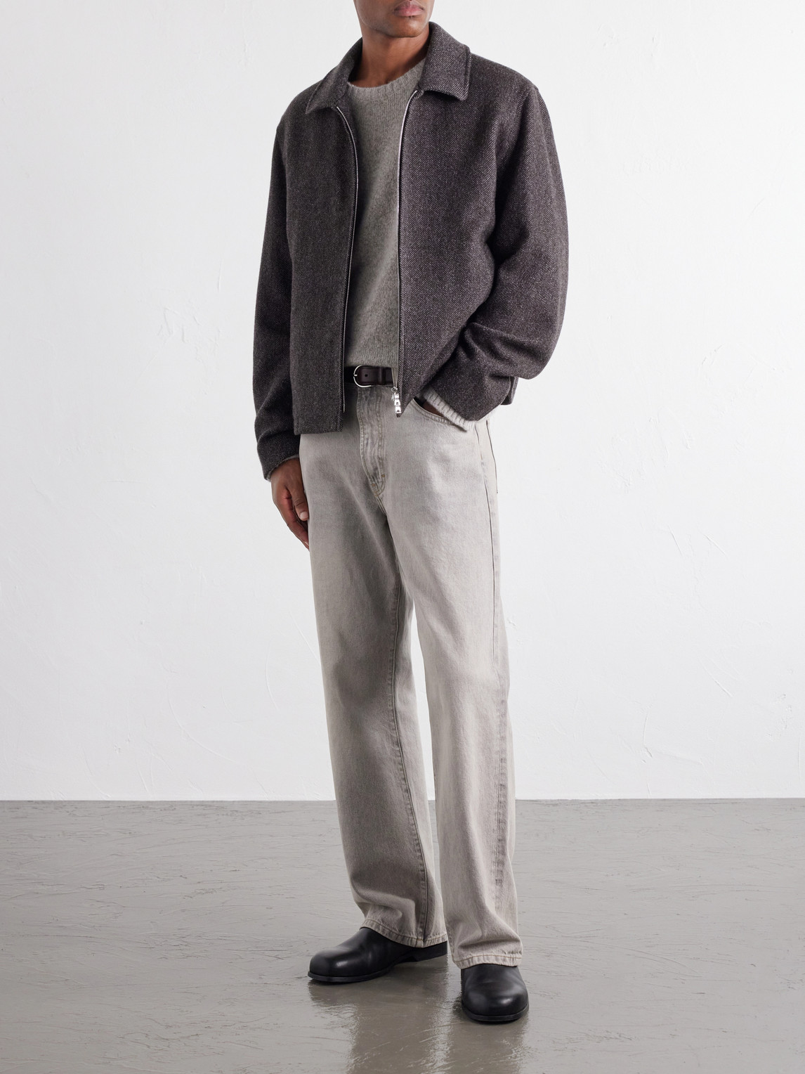 Mr P. - Herringbone Wool, Silk And Cashmere-Blend Blouson Jacket