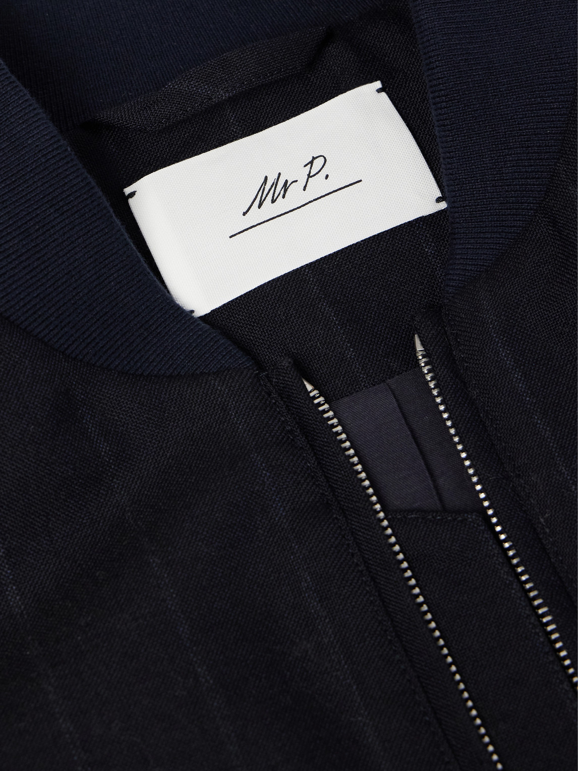 Mr P. - Striped Wool-Twill Bomber Jacket