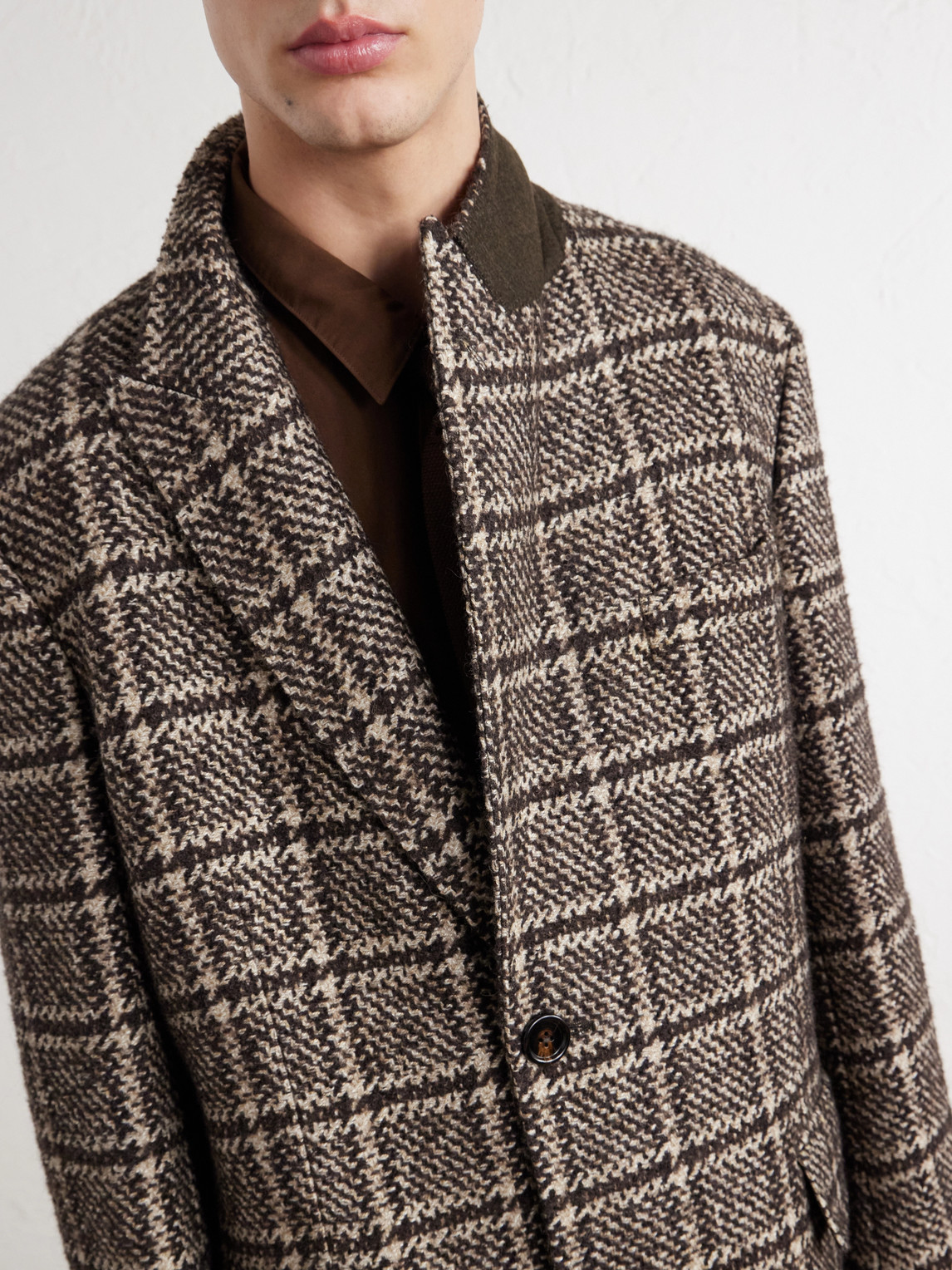 Dolce&Gabbana - Checked Wool-Blend Tweed Coat