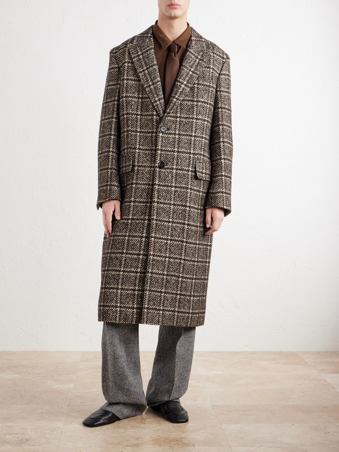 Dolce&Gabbana - Checked Wool-Blend Tweed Coat