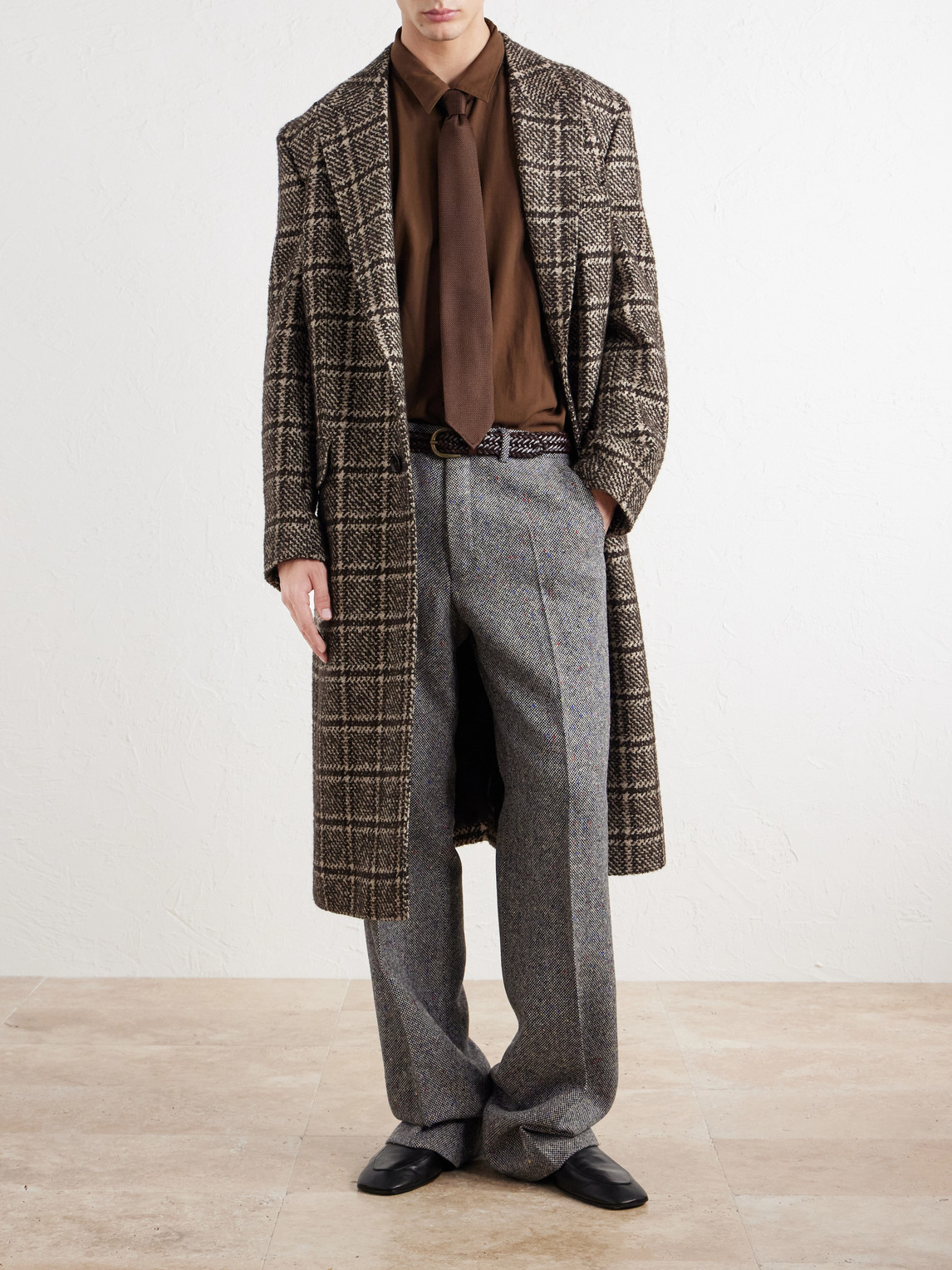 Dolce&Gabbana - Checked Wool-Blend Tweed Coat
