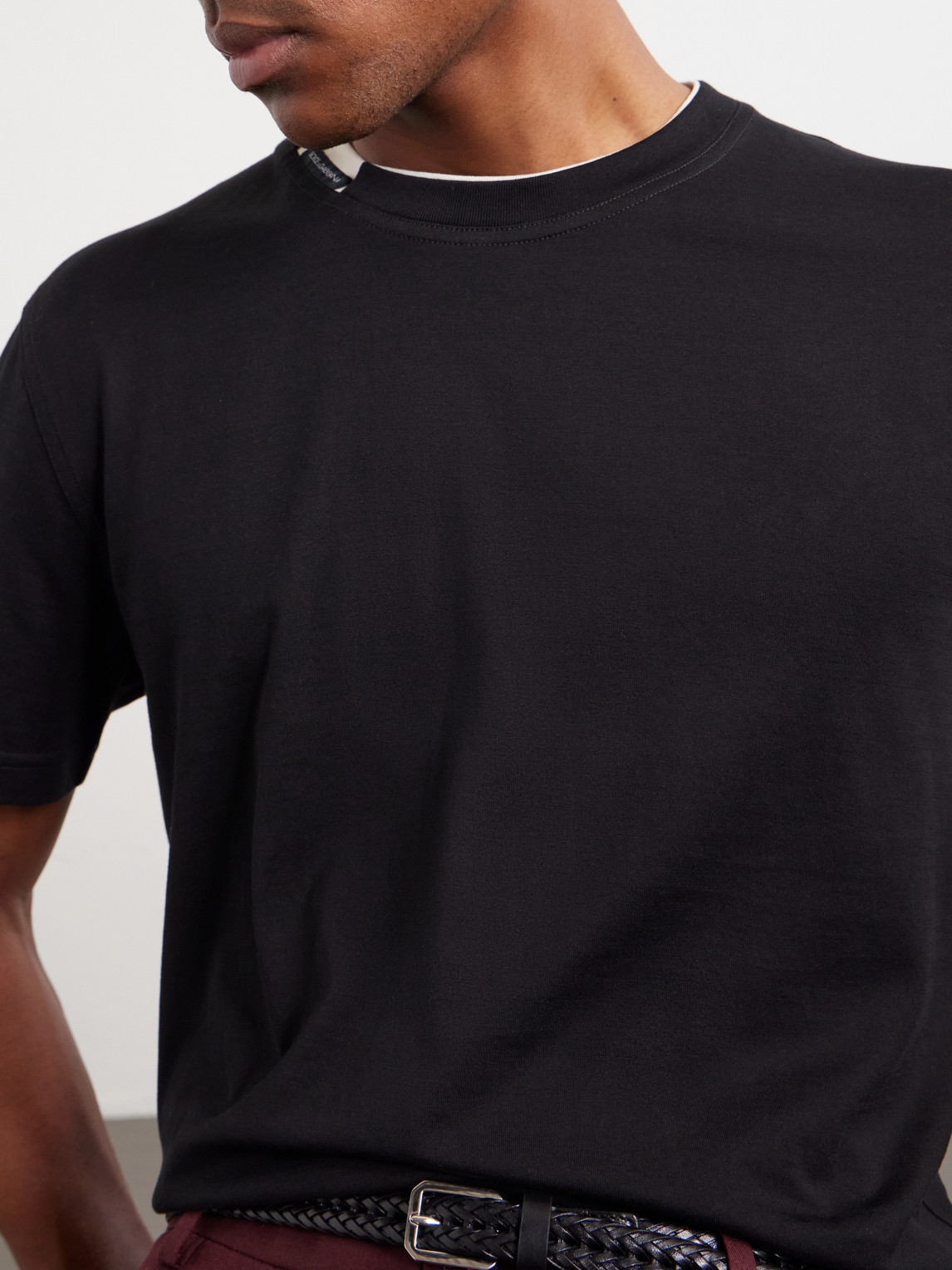 Dolce&Gabbana - Logo-Appliquéd Cotton-Jersey T-Shirt