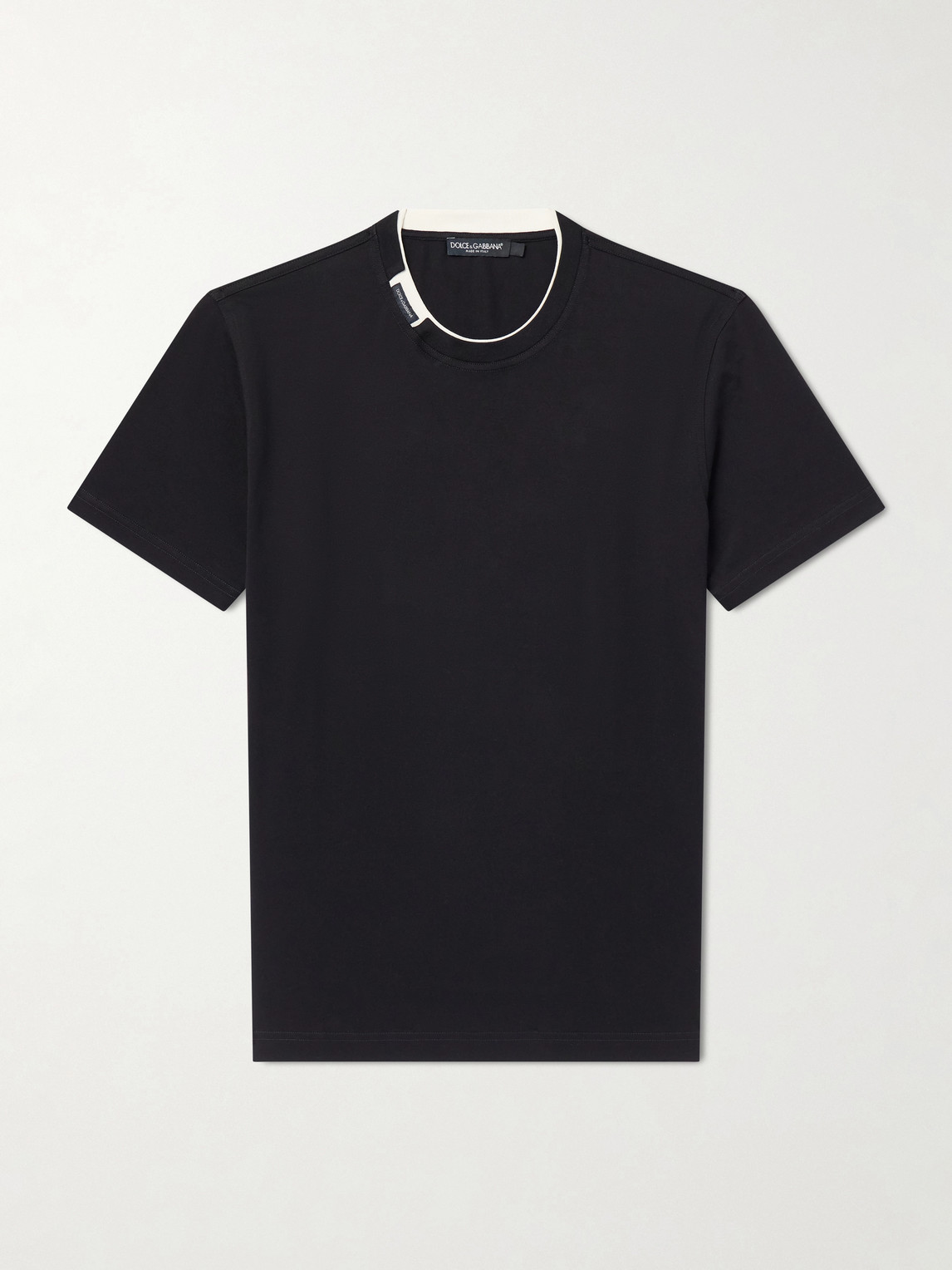 Dolce&Gabbana Logo-Appliquéd Cotton-Jersey T-Shirt - Men | Thumbnail 6 Dolce&Gabbana Logo-Appliquéd Cotton-Jersey T-Shirt - Men | Thumbnail 6