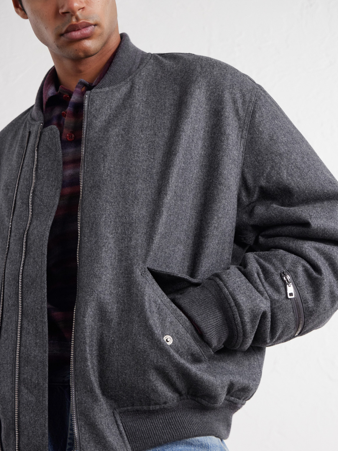 Dolce&Gabbana - Wool-Flannel Bomber Jacket