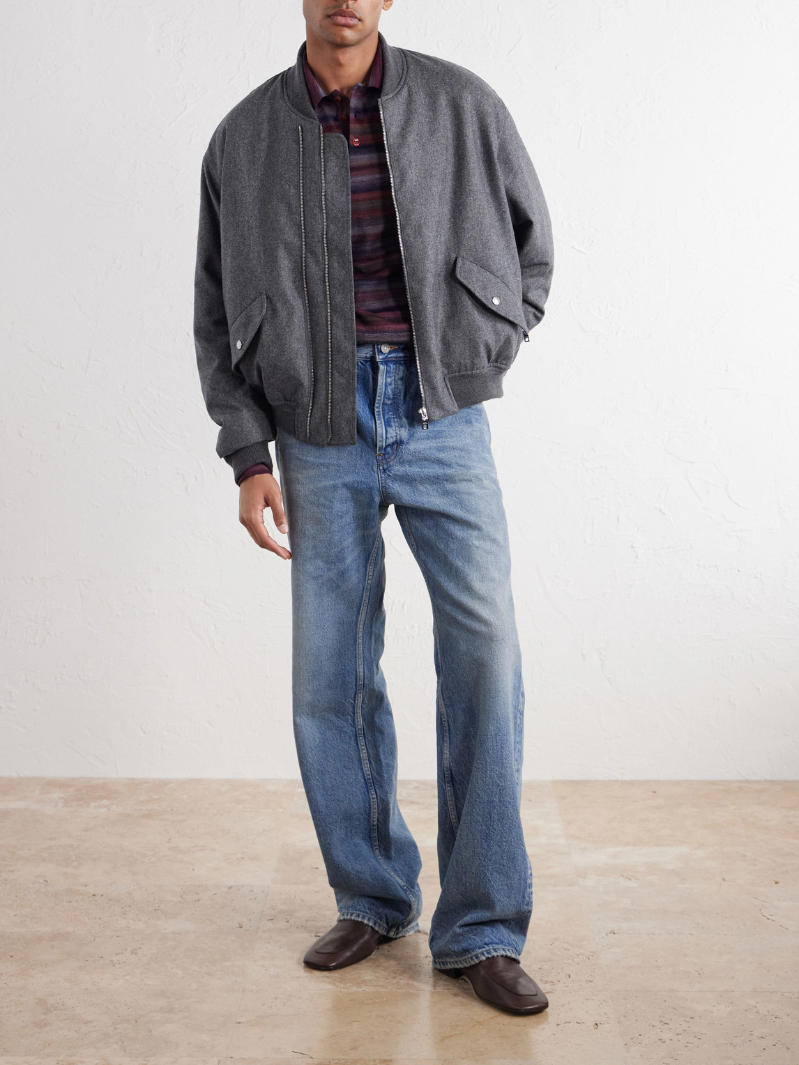 Dolce&Gabbana - Wool-Flannel Bomber Jacket