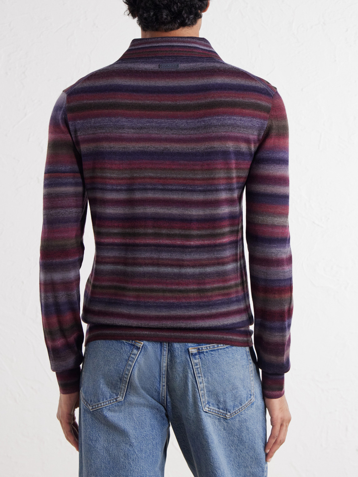 Dolce&Gabbana - Striped Wool Polo Shirt