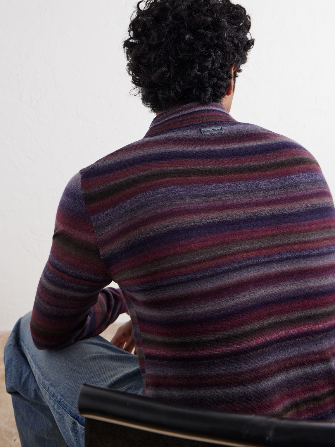 Dolce&Gabbana - Striped Wool Polo Shirt