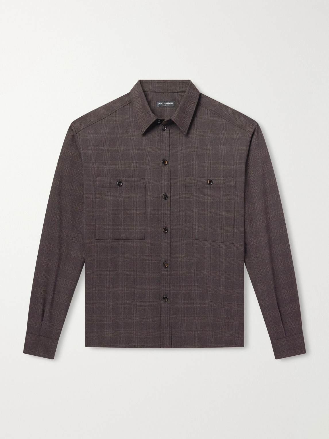 Dolce&Gabbana - Sartoriale Checked Wool-Blend Shirt