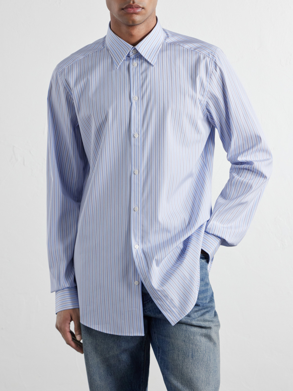 Dolce&Gabbana - Classic-Collar Striped Cotton-Poplin Shirt