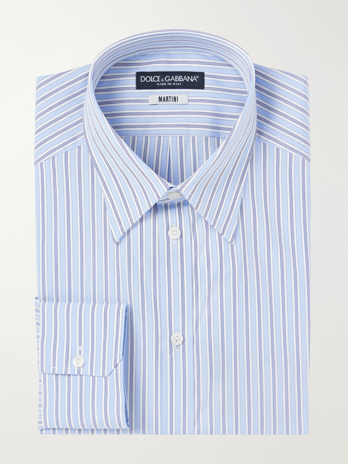 Dolce&Gabbana - Classic-Collar Striped Cotton-Poplin Shirt
