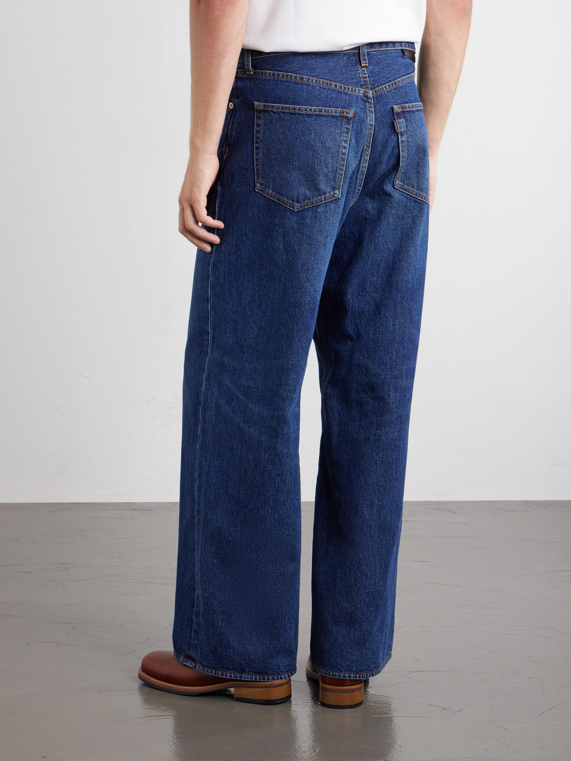 Belted Wide-Leg Jeans