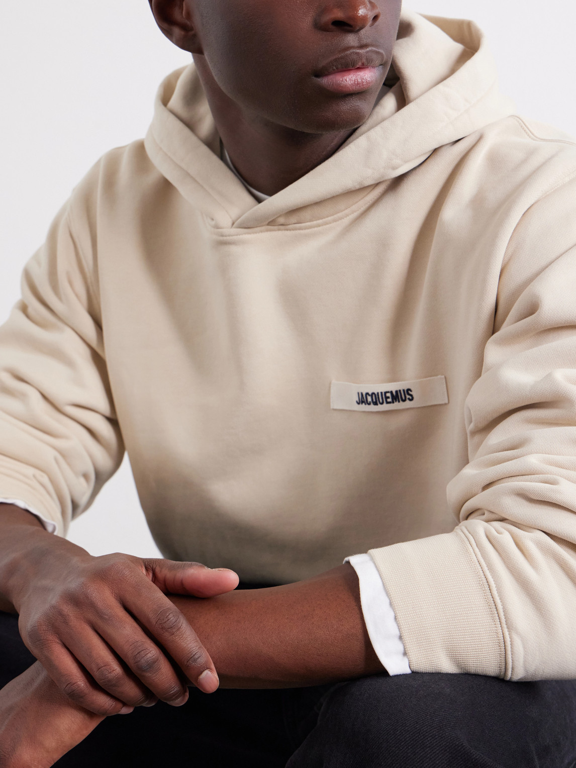 Logo-Appliquéd Cotton-Jersey Hoodie