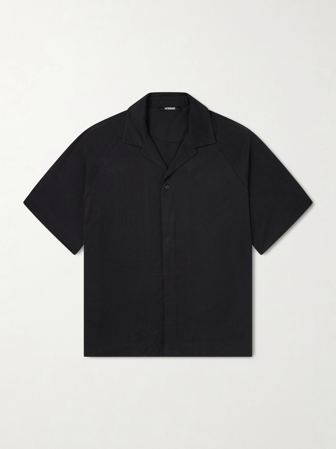 Jacquemus La Chemise Jean Atelier Camp-collar Jersey Shirt In Black