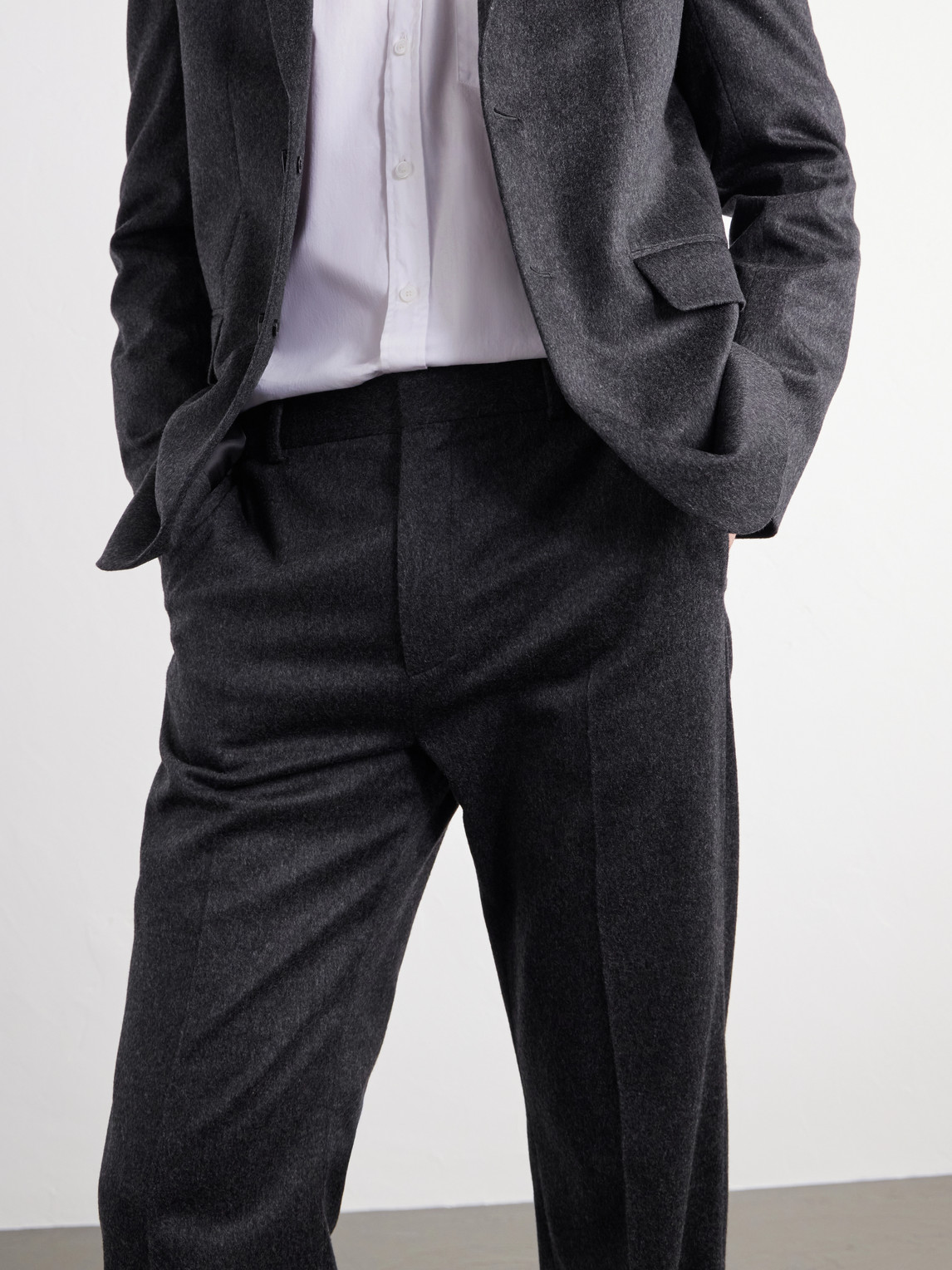 Straight-Leg Wool And Cashmere-Blend Suit Trousers