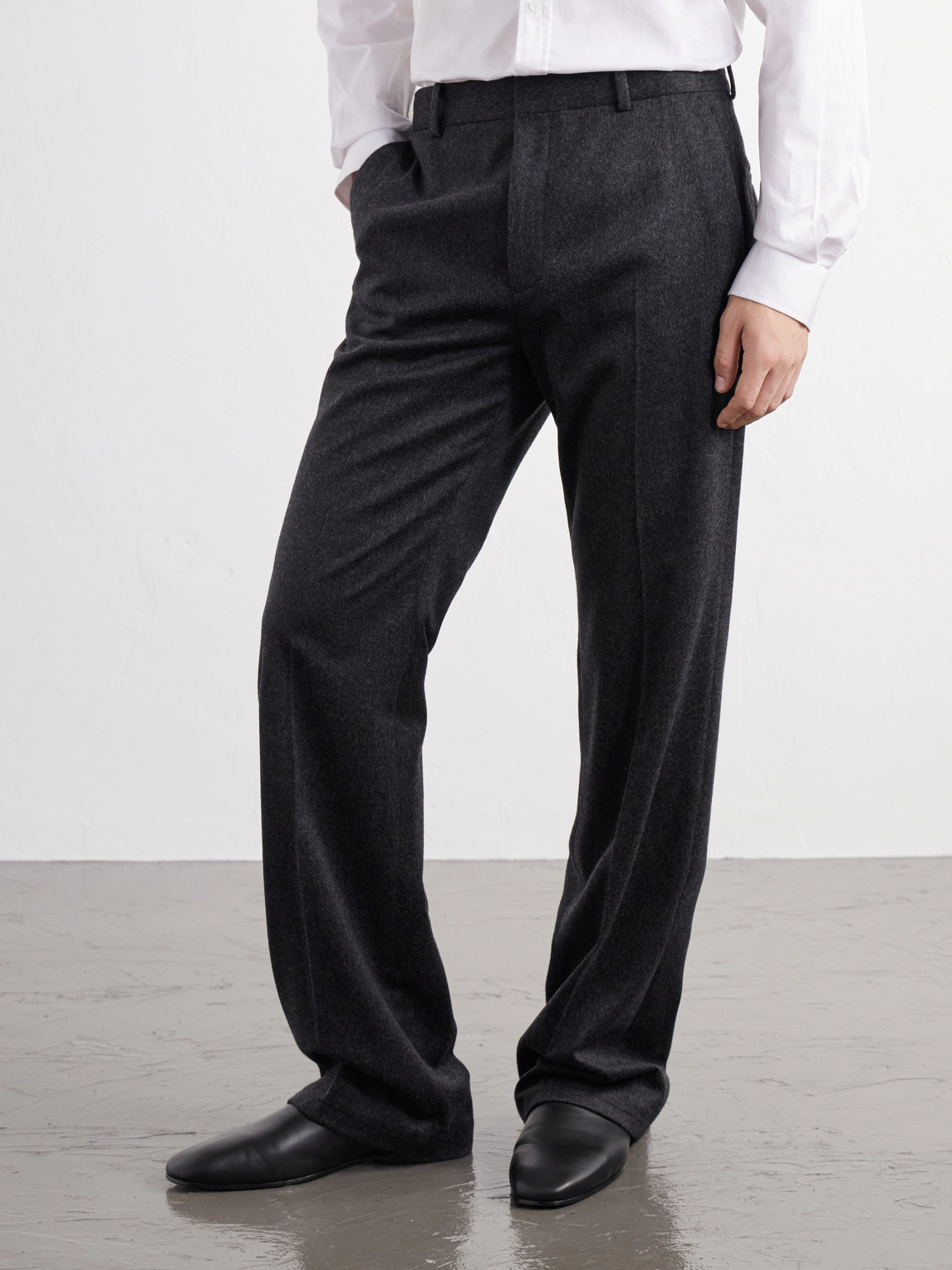 Straight-Leg Wool And Cashmere-Blend Suit Trousers