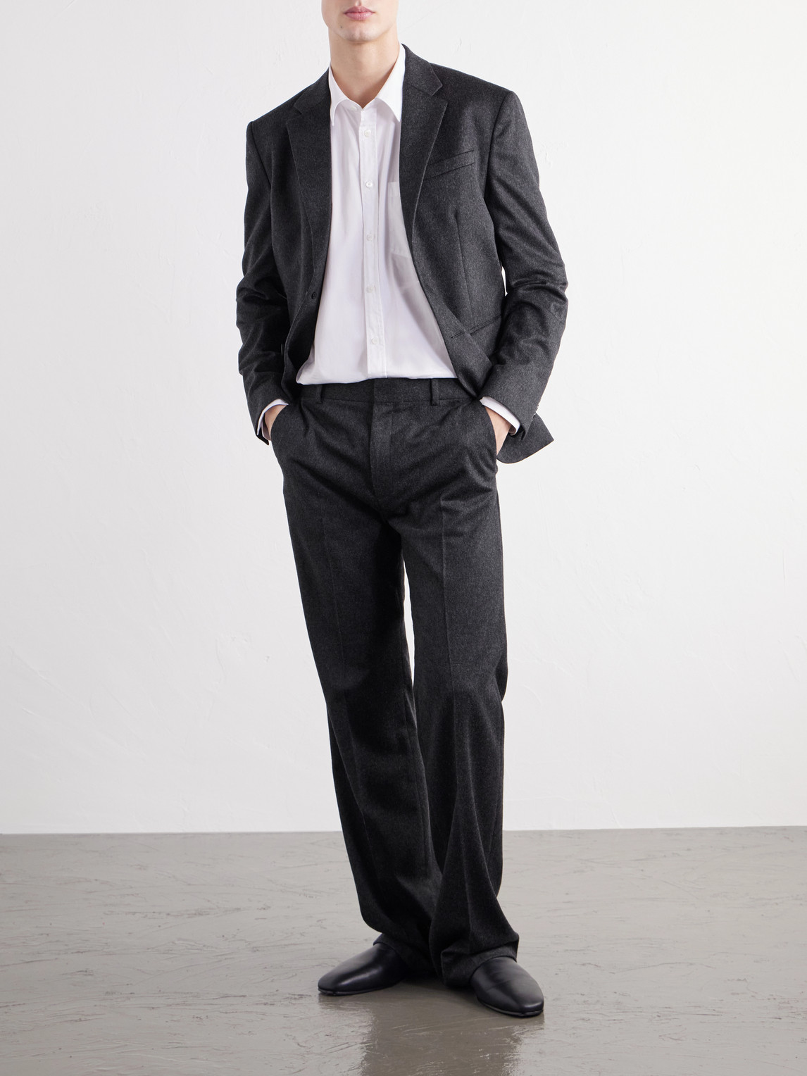 Straight-Leg Wool And Cashmere-Blend Suit Trousers