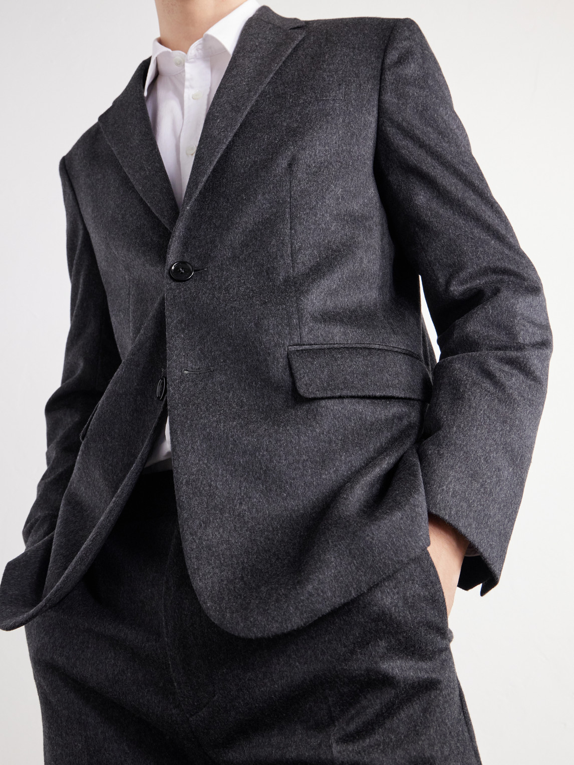 Wool And Cashmere-Blend Flannel Suit Jacket