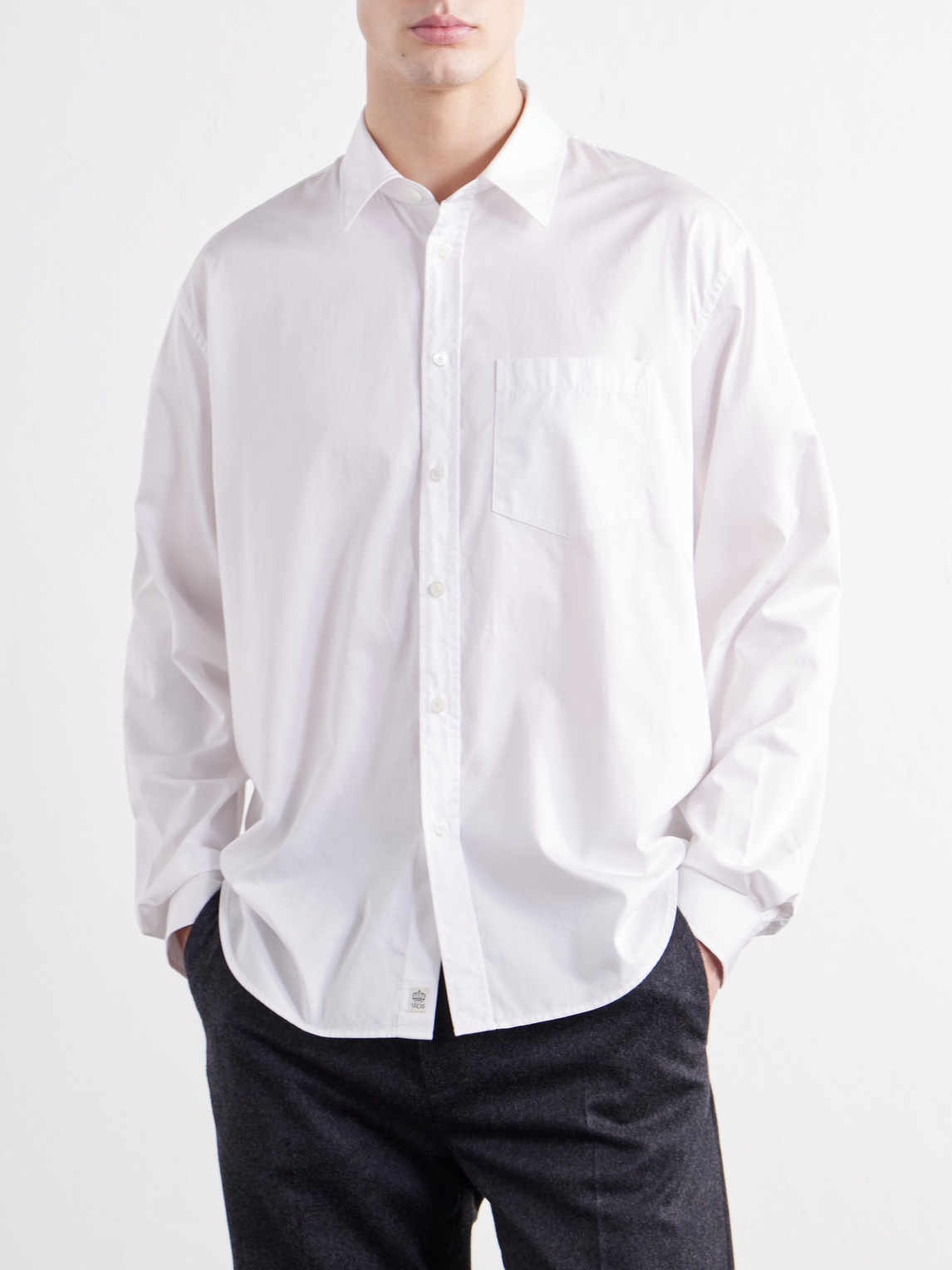 Button-Down Cotton-Poplin Shirt